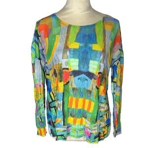 Shana Multicolor Mesh Top